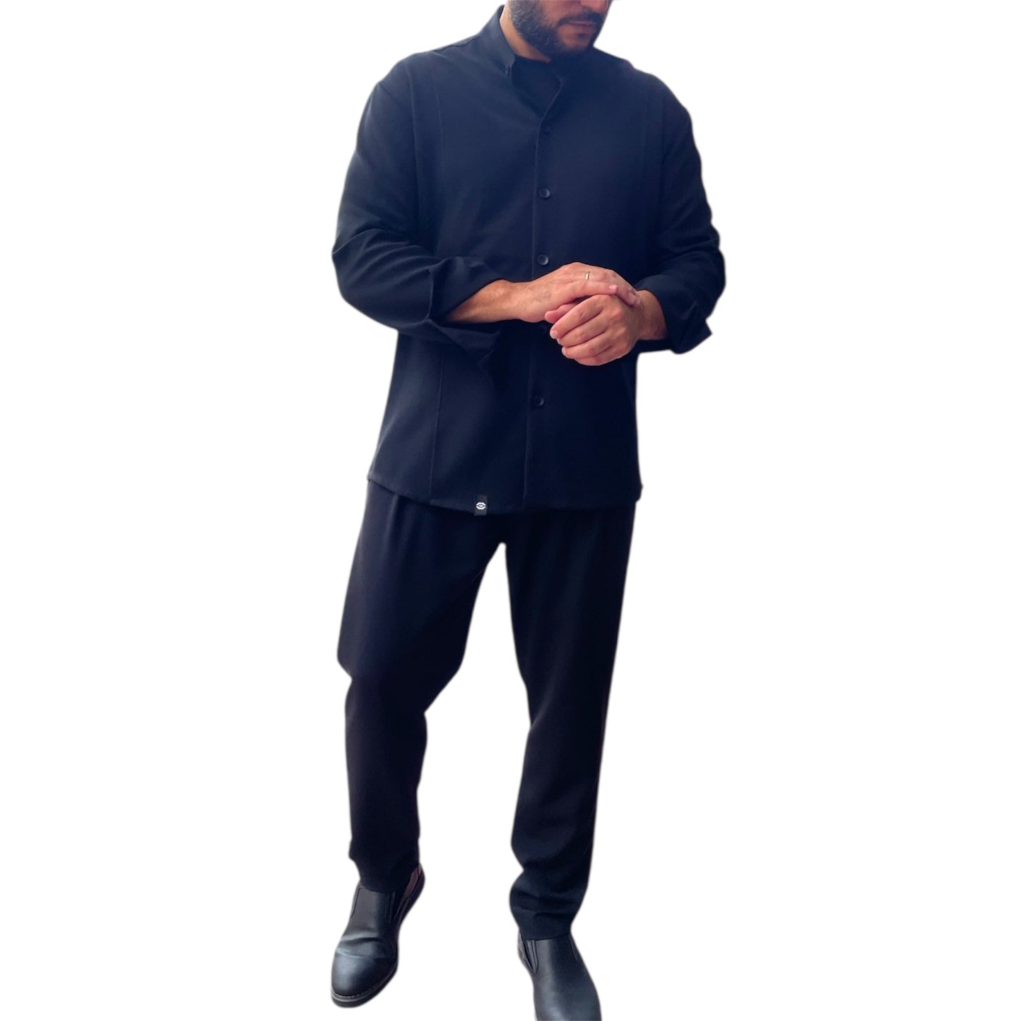 Σετ παντελόνι και οver πουκάμισο/σακάκι σε ελαστικο υφασμα