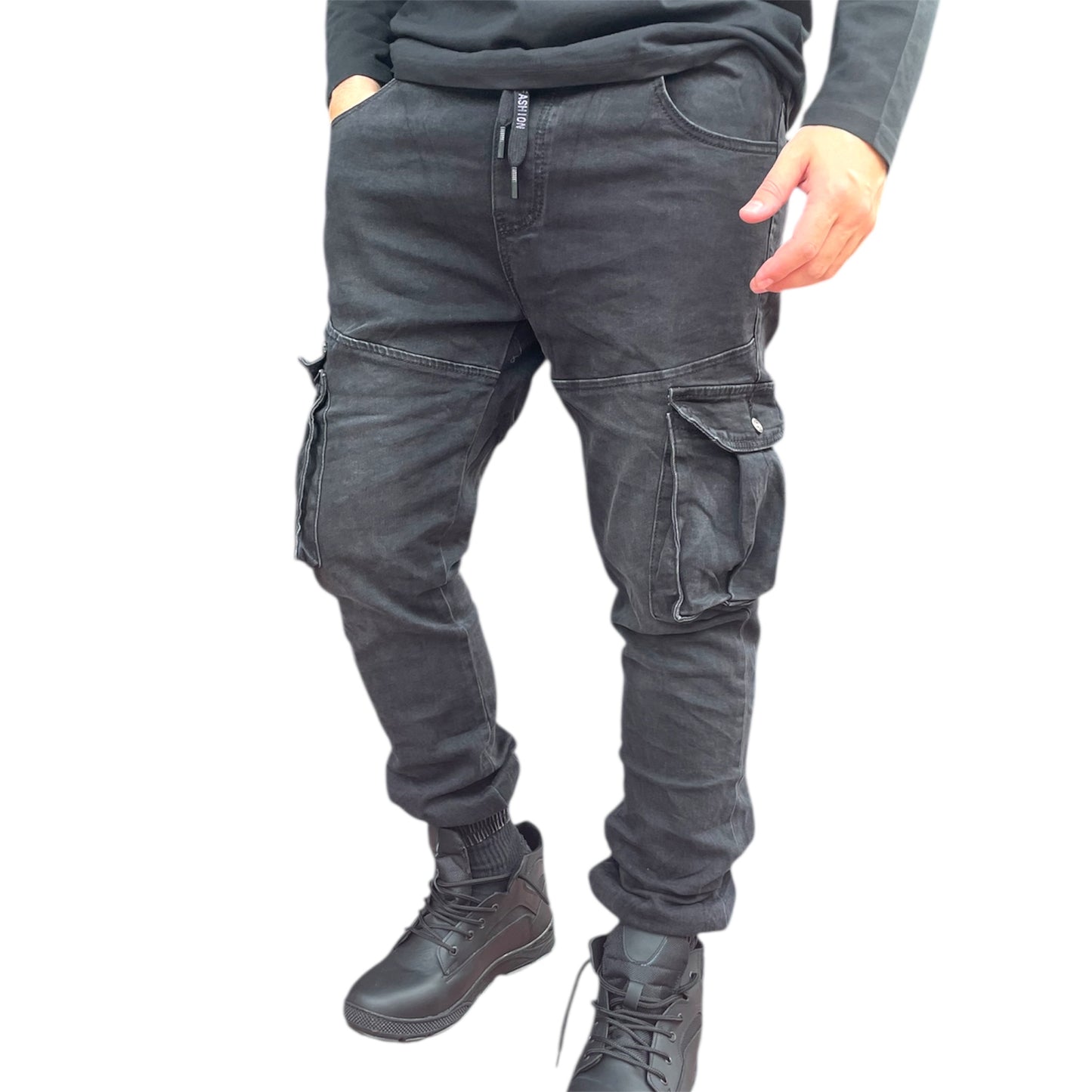 Jeans παντελόνι cargo με τσέπες
