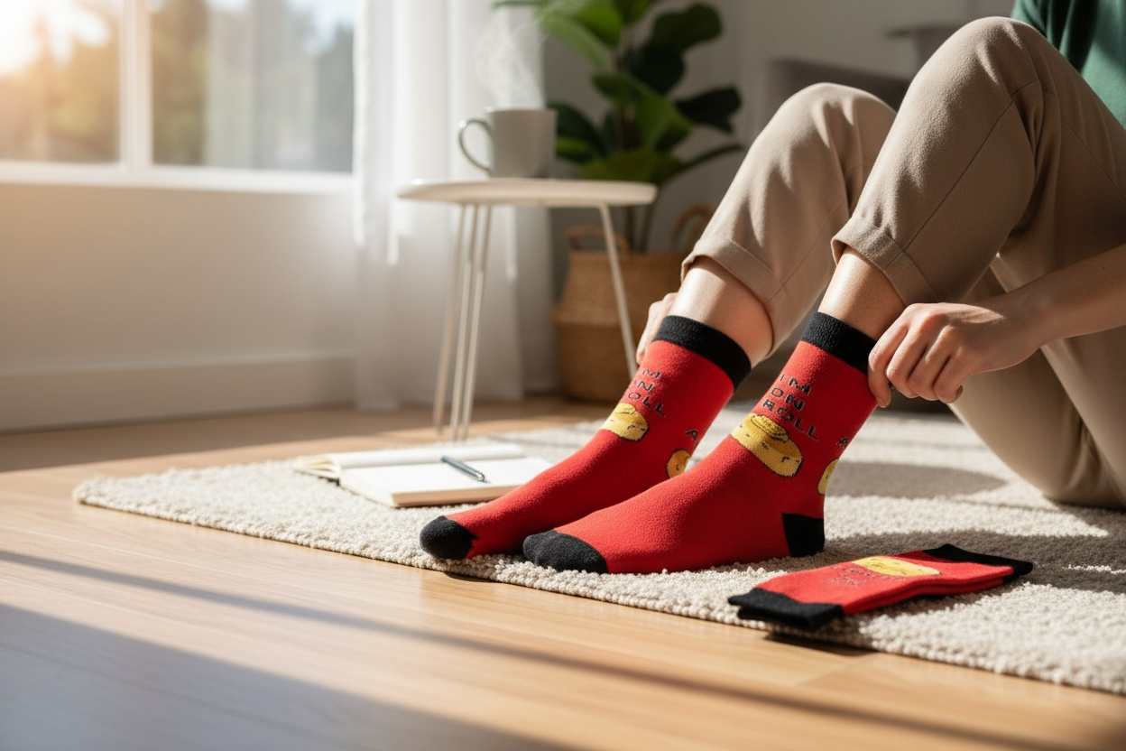 Κάλτσες σε ποικιλία σχεδίων (ψηλές) Cheese