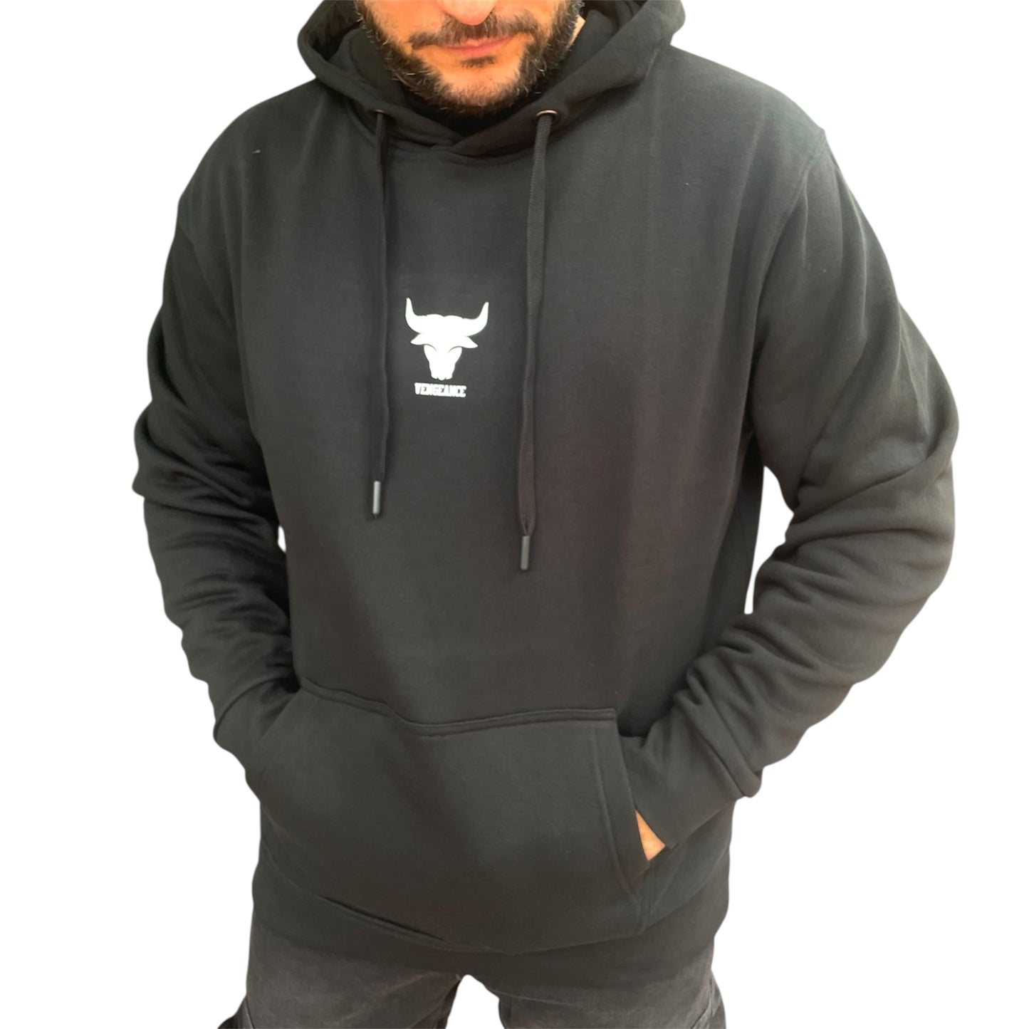 Μπλούζα φούτερ casual με κουκούλα σε french terry