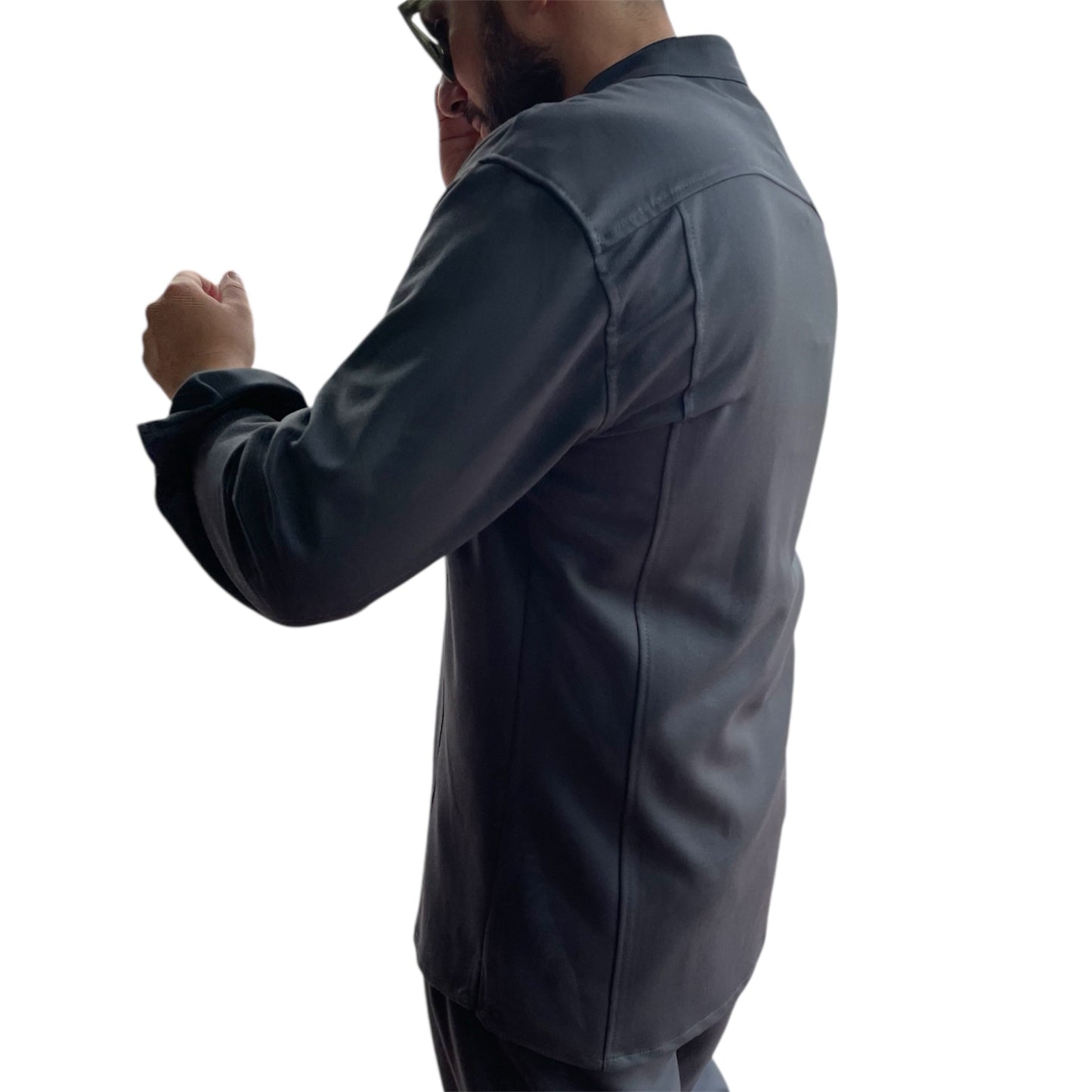 Σετ παντελόνι και οver πουκάμισο/σακάκι σε ελαστικο υφασμα