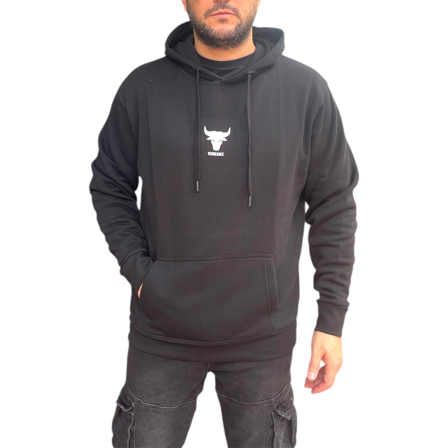 Μπλούζα φούτερ casual με κουκούλα σε french terry