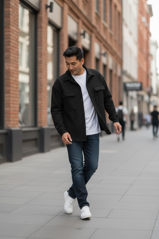 Over πουκάμισο σε ελαστικό καπιτονέ ζακάρ