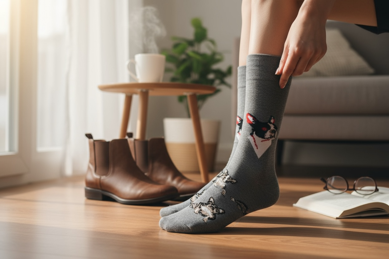 Κάλτσες σε ποικιλία σχεδίων (ψηλές) - bulldog