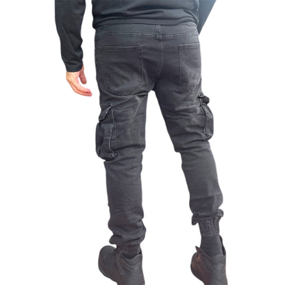 Jeans παντελόνι cargo με τσέπες