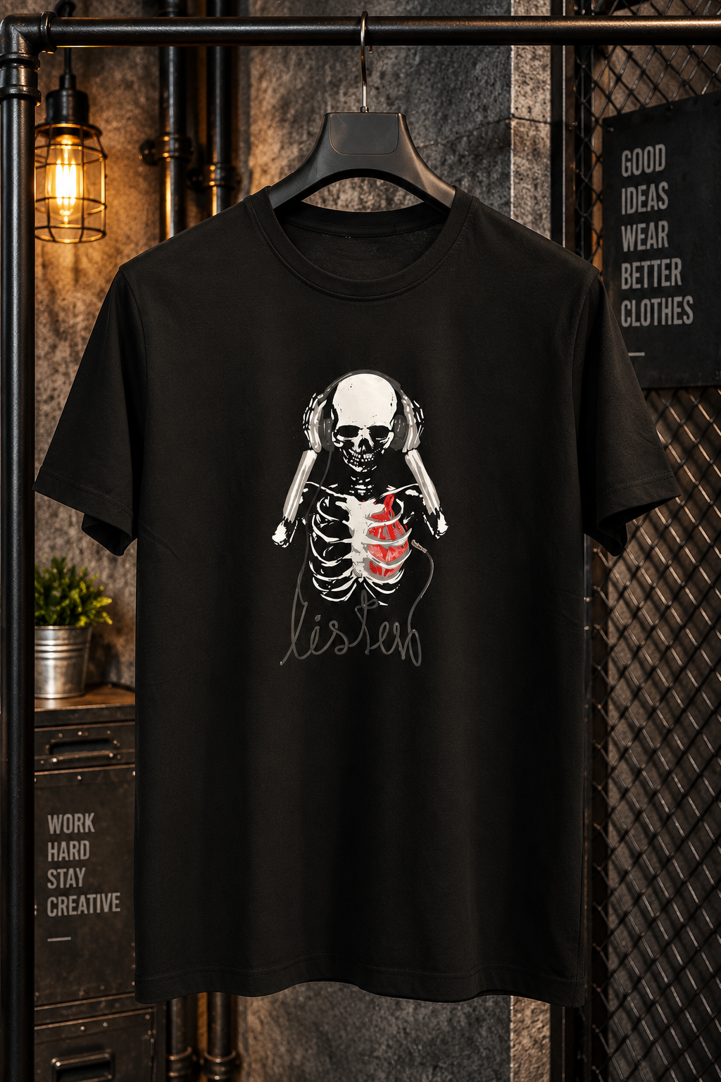 Listen Skull Dj t-shirt