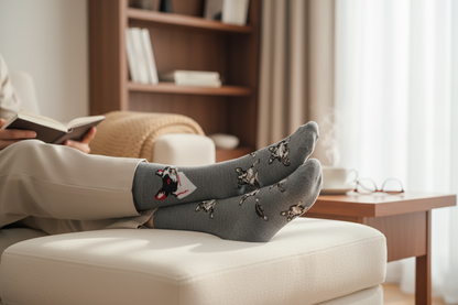 Κάλτσες σε ποικιλία σχεδίων (ψηλές) - bulldog