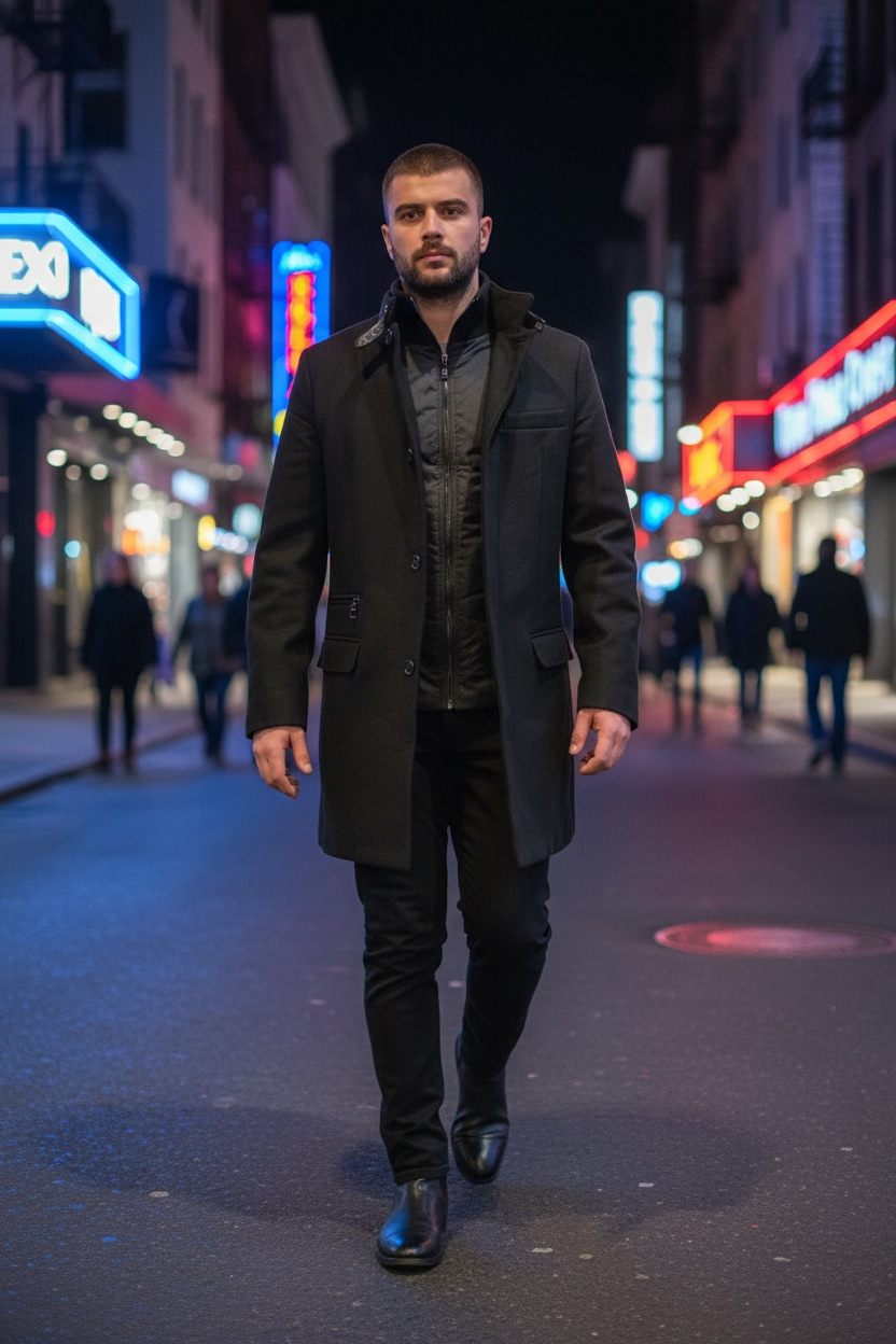 Παλτό 3/4 με μάο γιακά