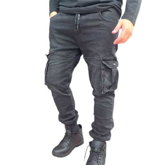 Jeans παντελόνι cargo με τσέπες