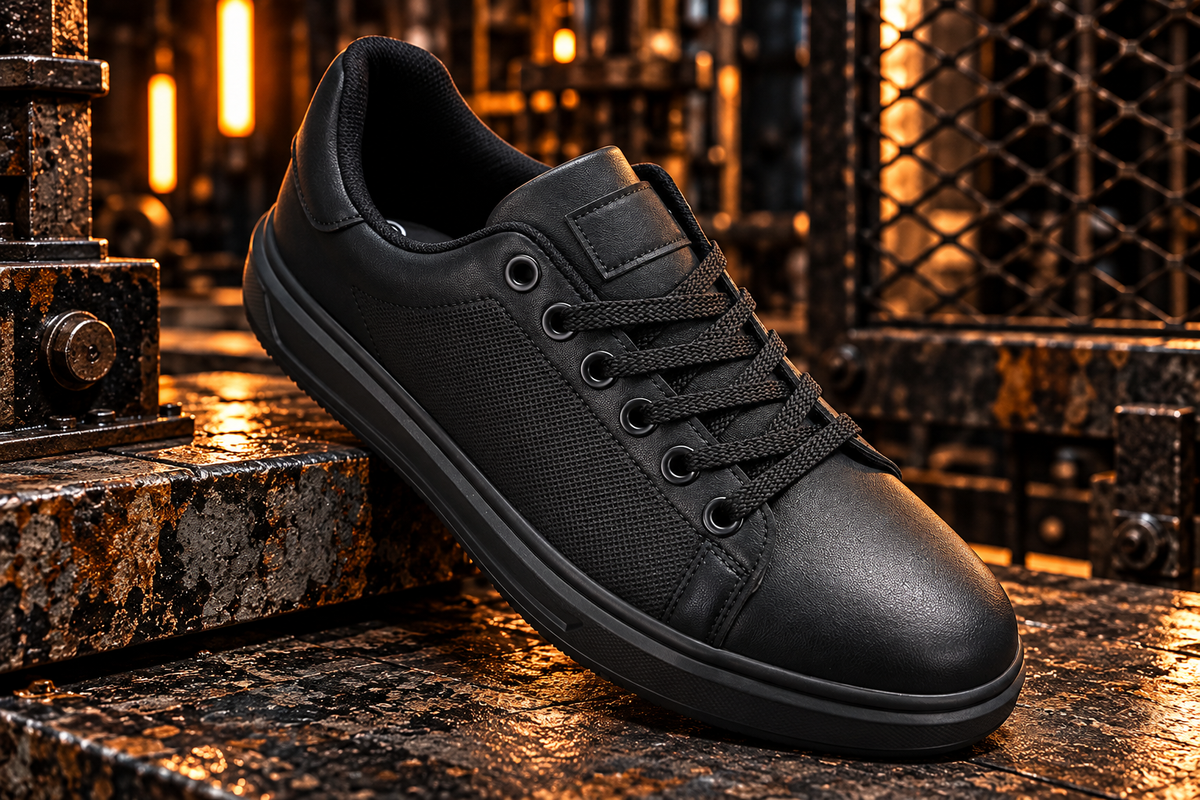 Μαύρα Sneakers με κορδόνια