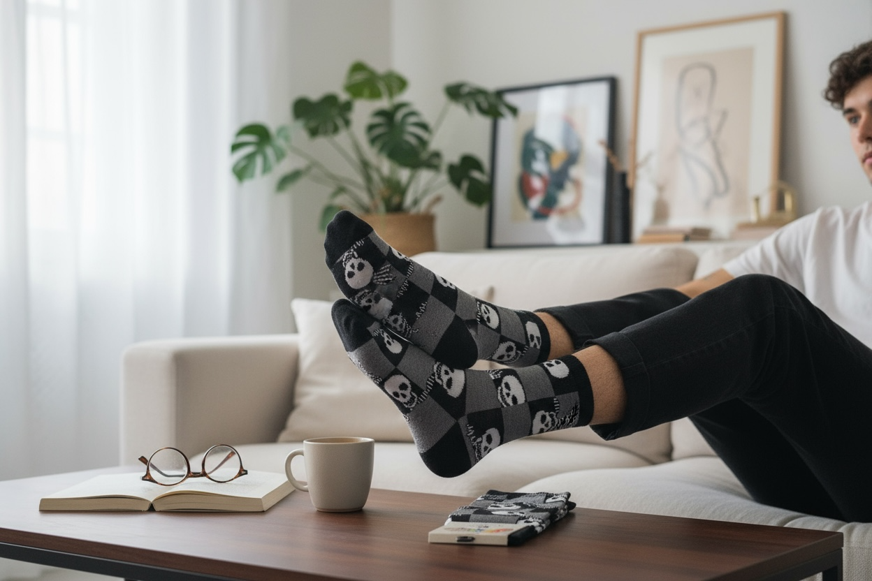 Κάλτσες σε ποικιλία σχεδίων (ψηλές) - Skeleton
