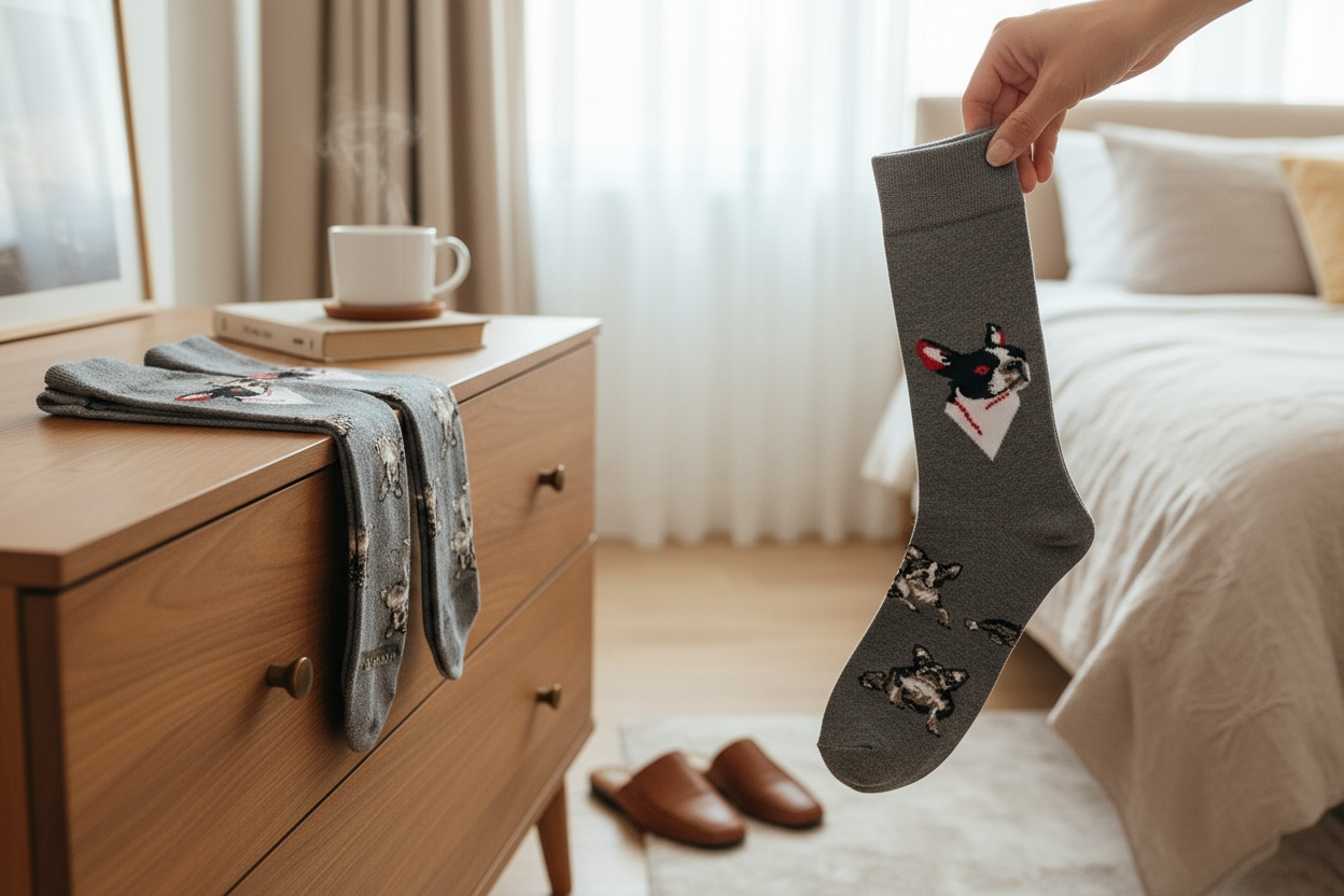 Κάλτσες σε ποικιλία σχεδίων (ψηλές) - bulldog