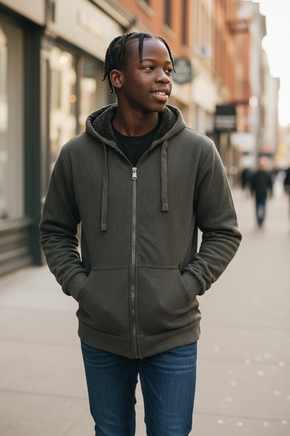 Ζακέτα ζακάρ με επένδυση