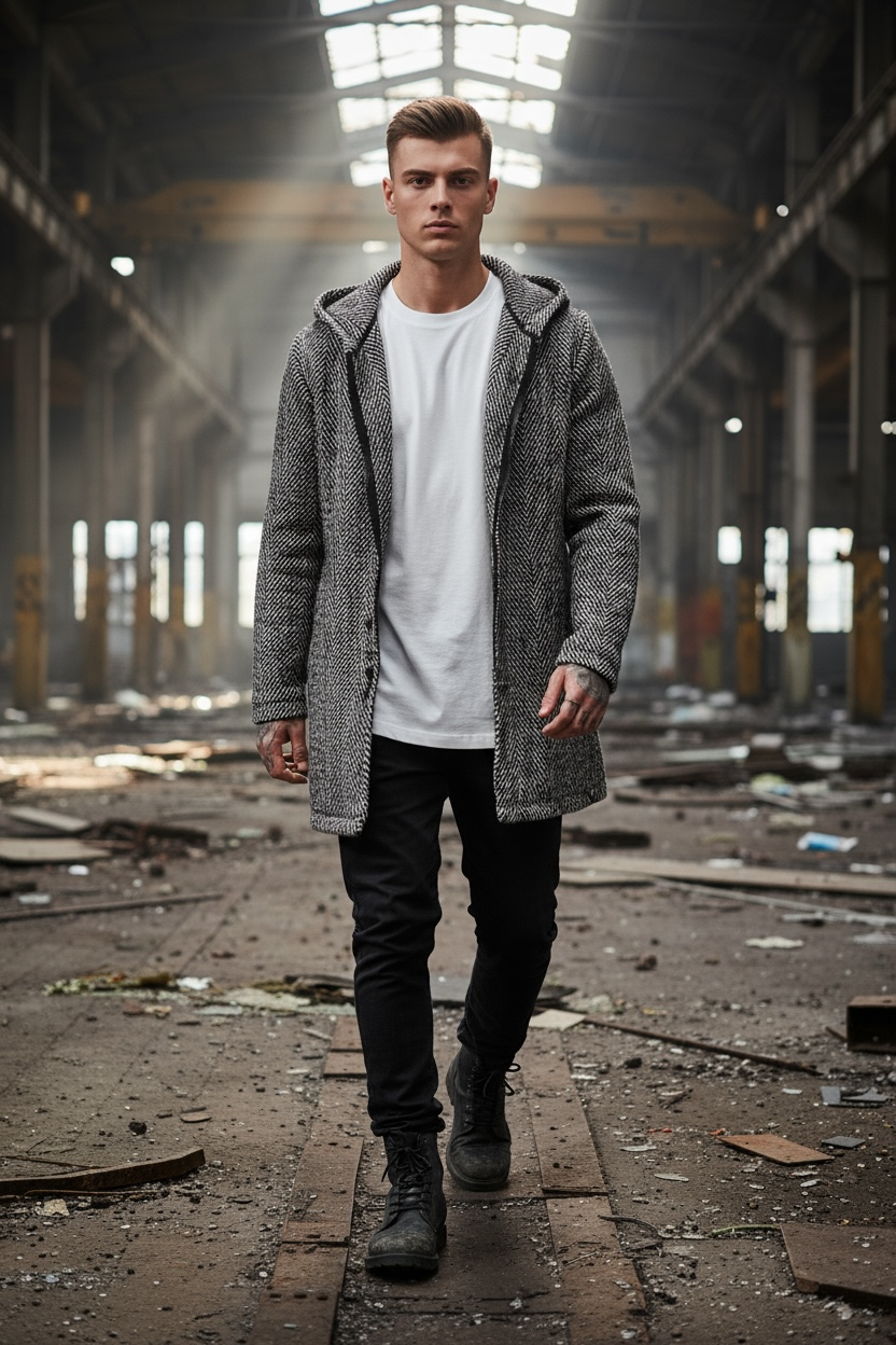 Παλτοζακέτα ψαροκόκαλο