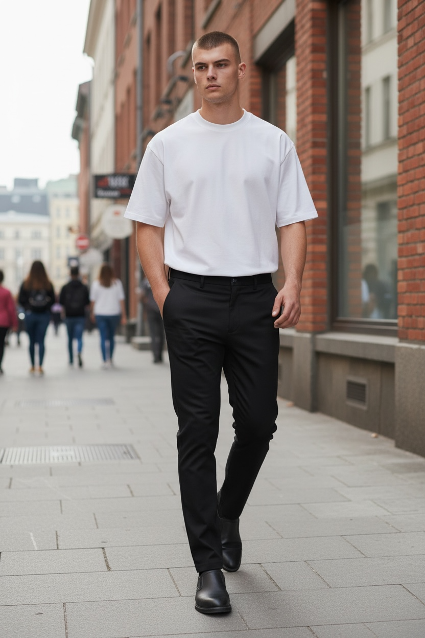 Παντελόνι διαγωναλ μονόχρωμο