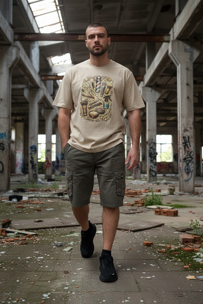 Quilted joggers with zipper