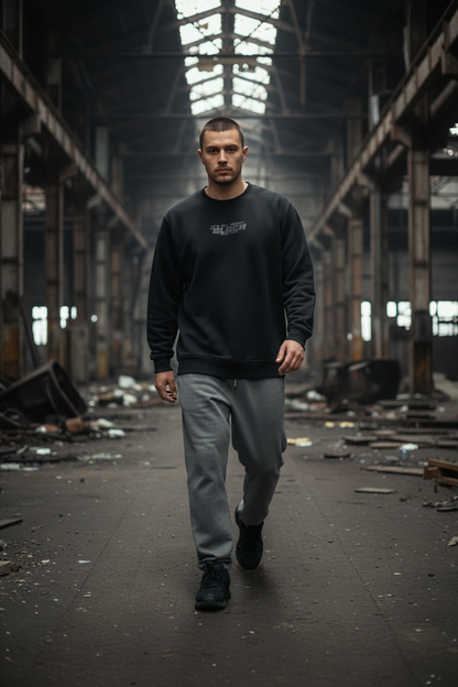 Μπλούζα φούτερ casual  σε french terry - Its all about black