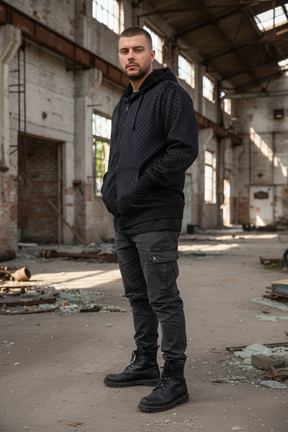 Jacquard cardigan with lining