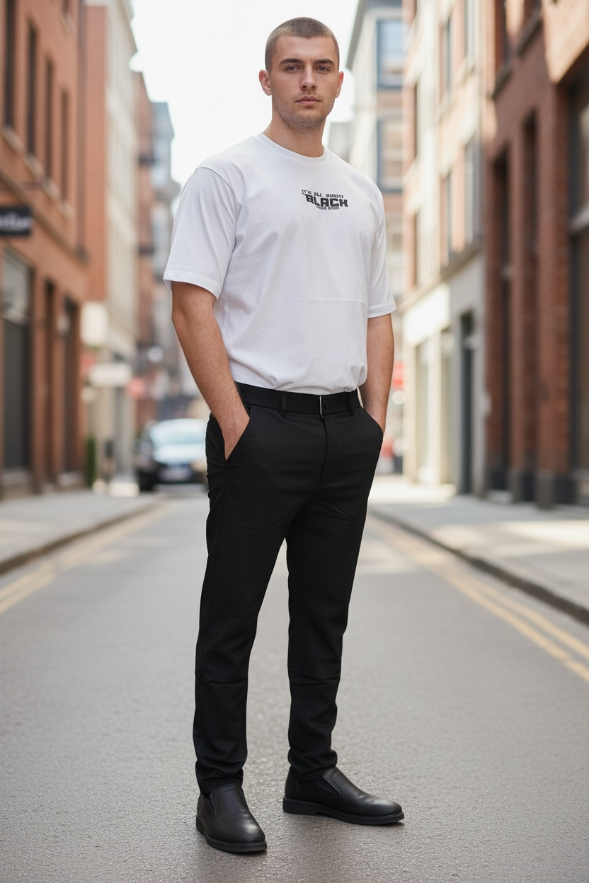 Παντελόνι διαγωναλ μονόχρωμο