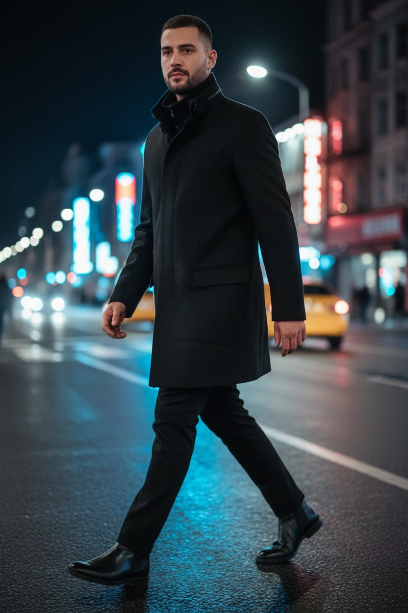 Παλτό 3/4 με μάο γιακά