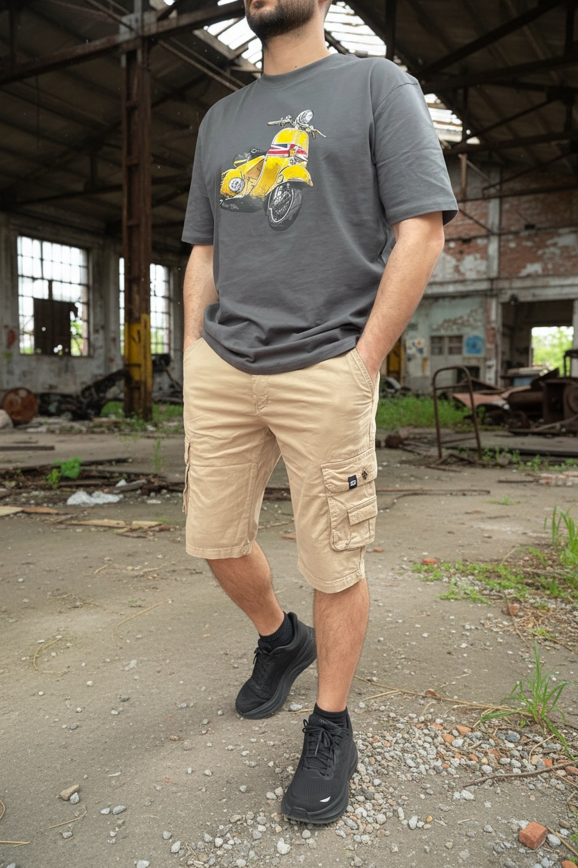 Quilted joggers with zipper