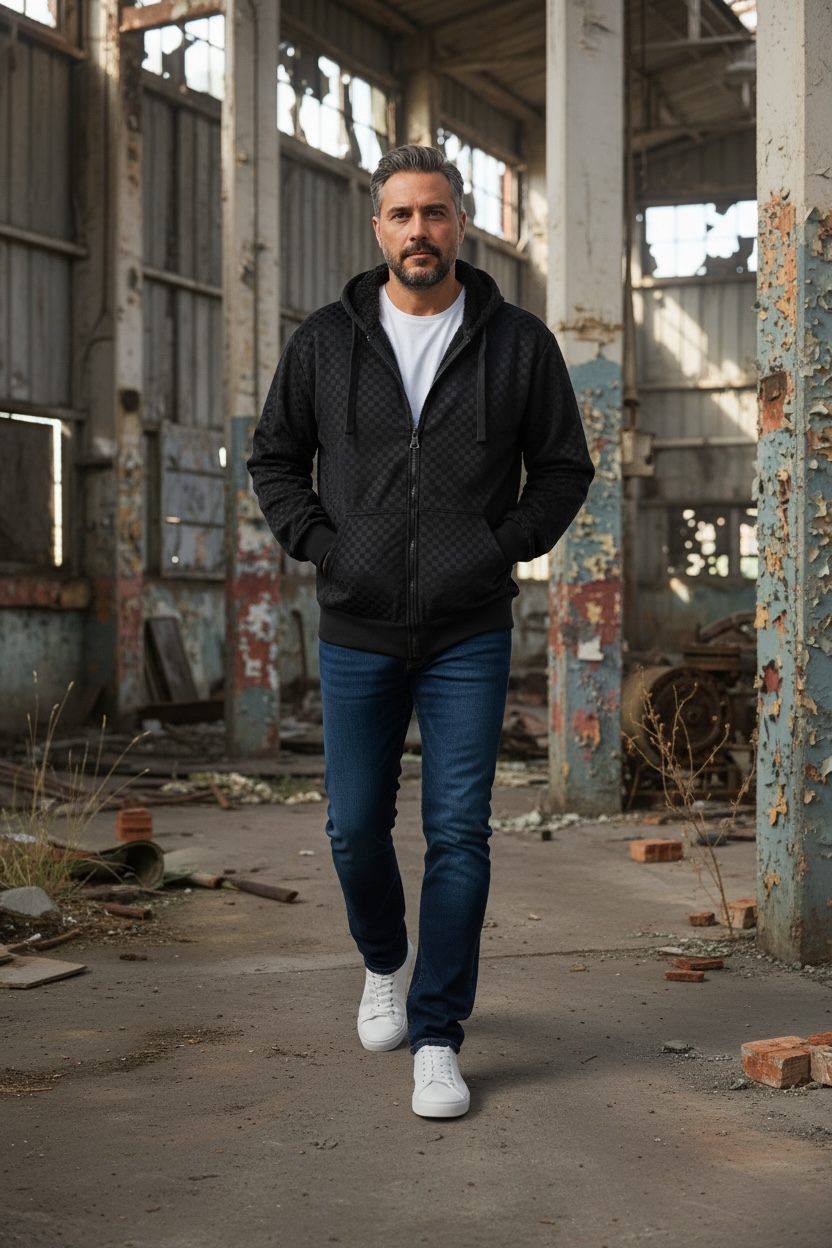 Jacquard cardigan with lining