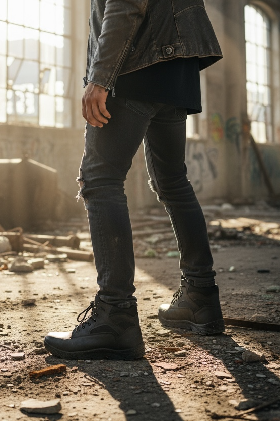 Ανδρικά δερμάτινα μποτάκια σε άνετη γραμμή