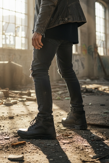 Ανδρικά δερμάτινα μποτάκια σε άνετη γραμμή