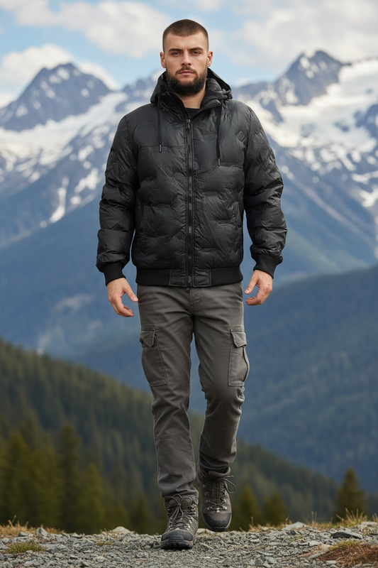 Μπουφάν φουσκωτό με κουκούλα (αδιάβροχο)