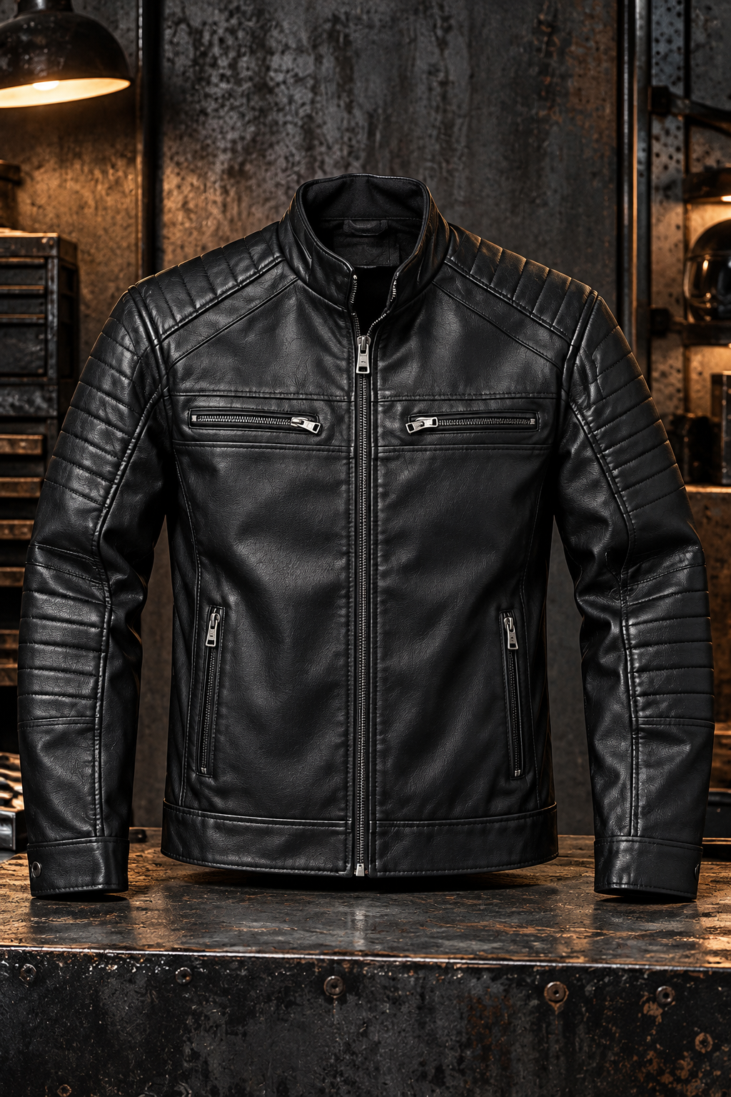 Screen quilted bomber jacket