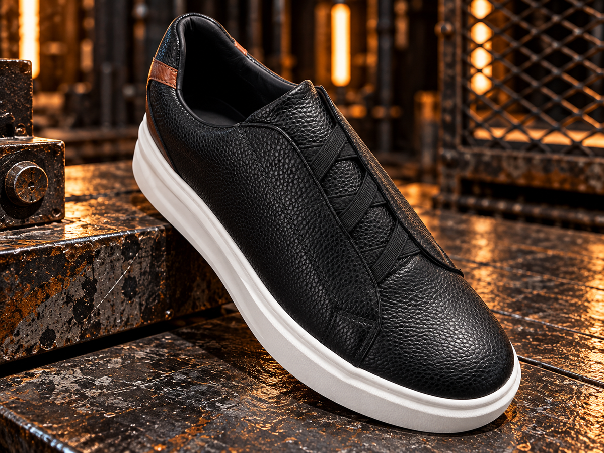 Men's leather shoes in a comfortable line.