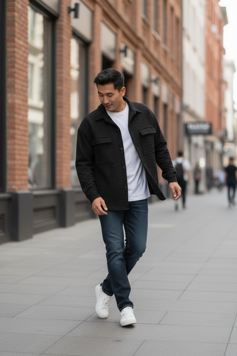 Over πουκάμισο σε ελαστικό καπιτονέ ζακάρ