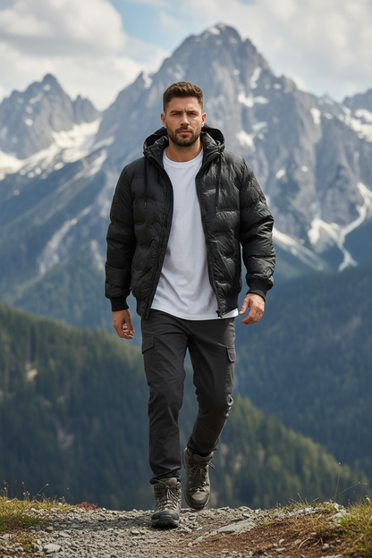 Μπουφάν φουσκωτό με κουκούλα (αδιάβροχο)