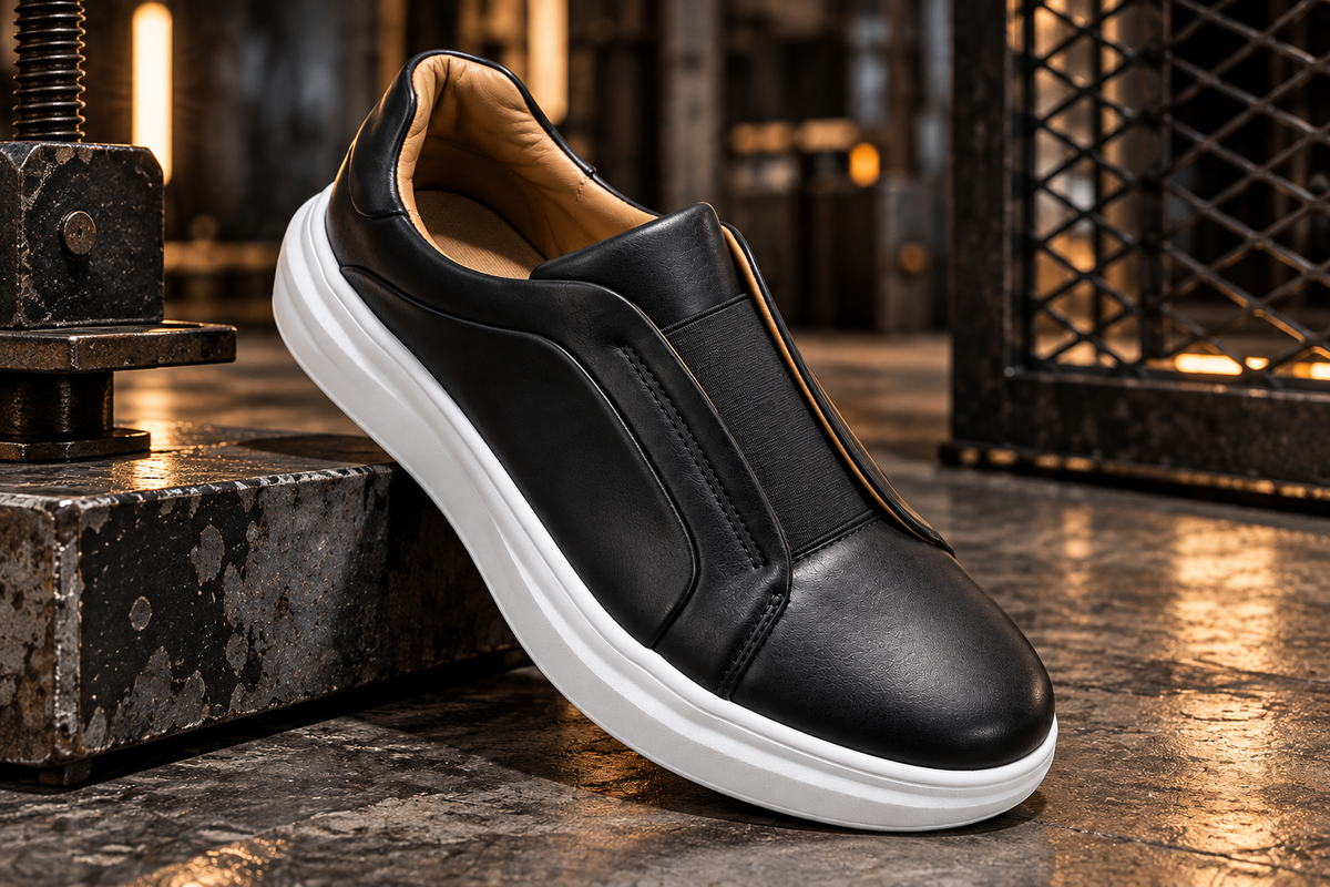 Men's leather shoes in a comfortable line.