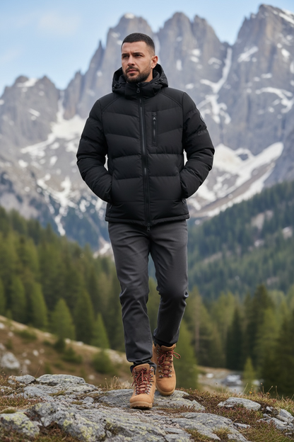 Screen quilted bomber jacket