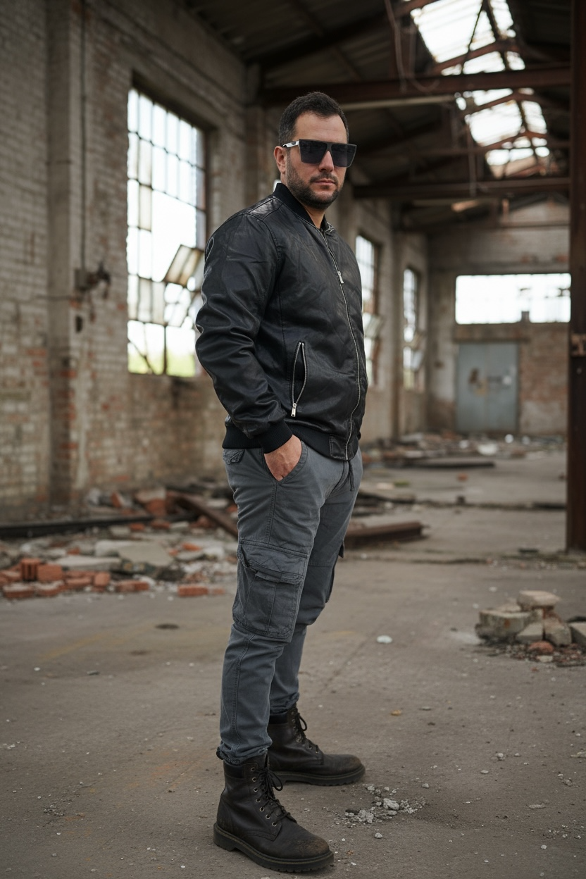 Μπουφάν bomber δερματίνη  με επένδυση εσωτερικά