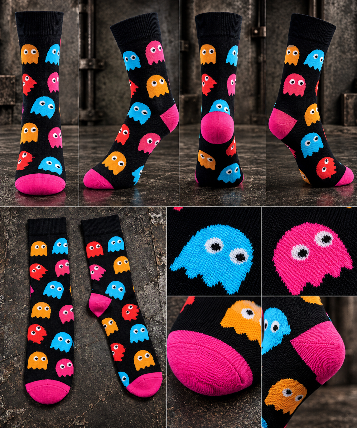 Βαμβακέρη Κάλτσα με σχέδιο Pac Man