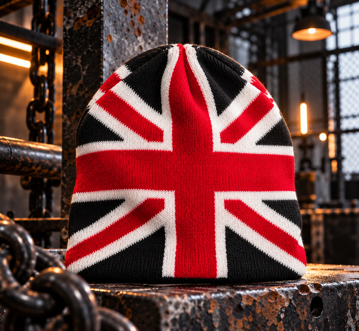 Πλεκτός Σκούφος English Flag