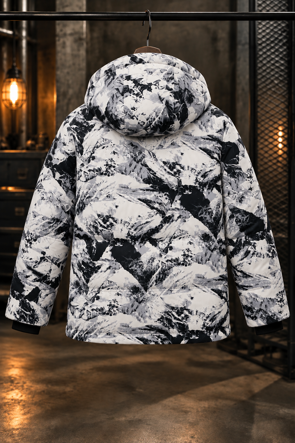 Screen quilted bomber jacket