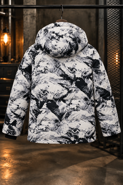 Screen quilted bomber jacket