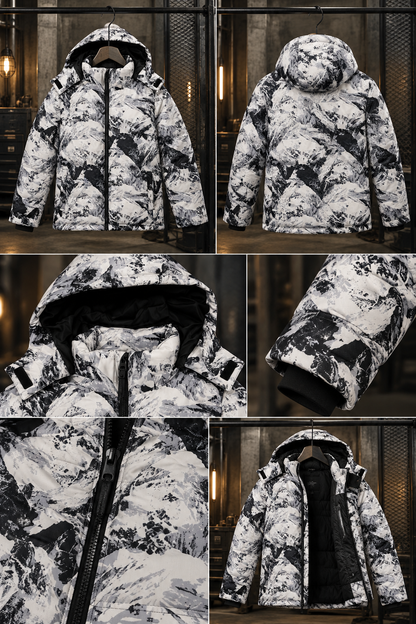 Screen quilted bomber jacket