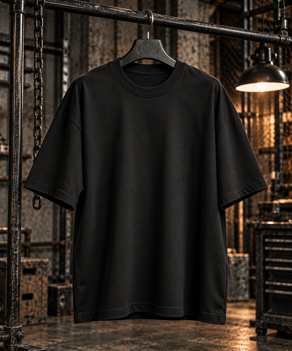 Oversized short-sleeved blouse